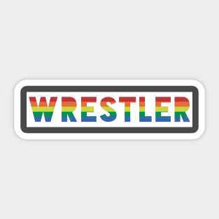 Wrestling Gay Pride LGBTQIA Wrestler Sticker